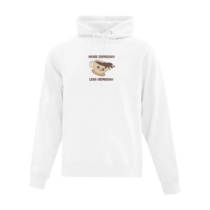 Hoodie "More Espresso Less Depresso" brodé