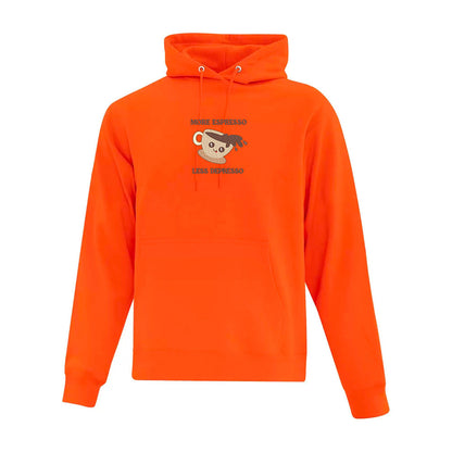 Hoodie "More Espresso Less Depresso" brodé