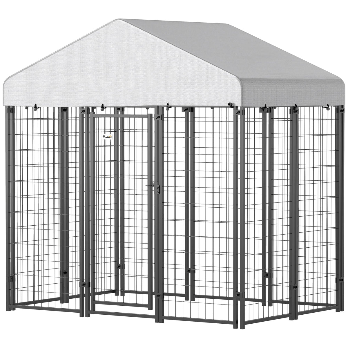 Outdoor Dog Kennel with Waterproof UV-Resistant Cover, 6 x 4 x 6 ft
