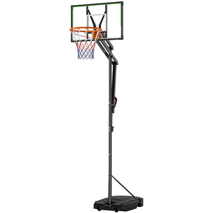 4.1-8.5ft Adjustable Basketball Hoop with 33" Shatterproof Board, 18" Rim, Wheels and Fillable Base, for Teens Adults