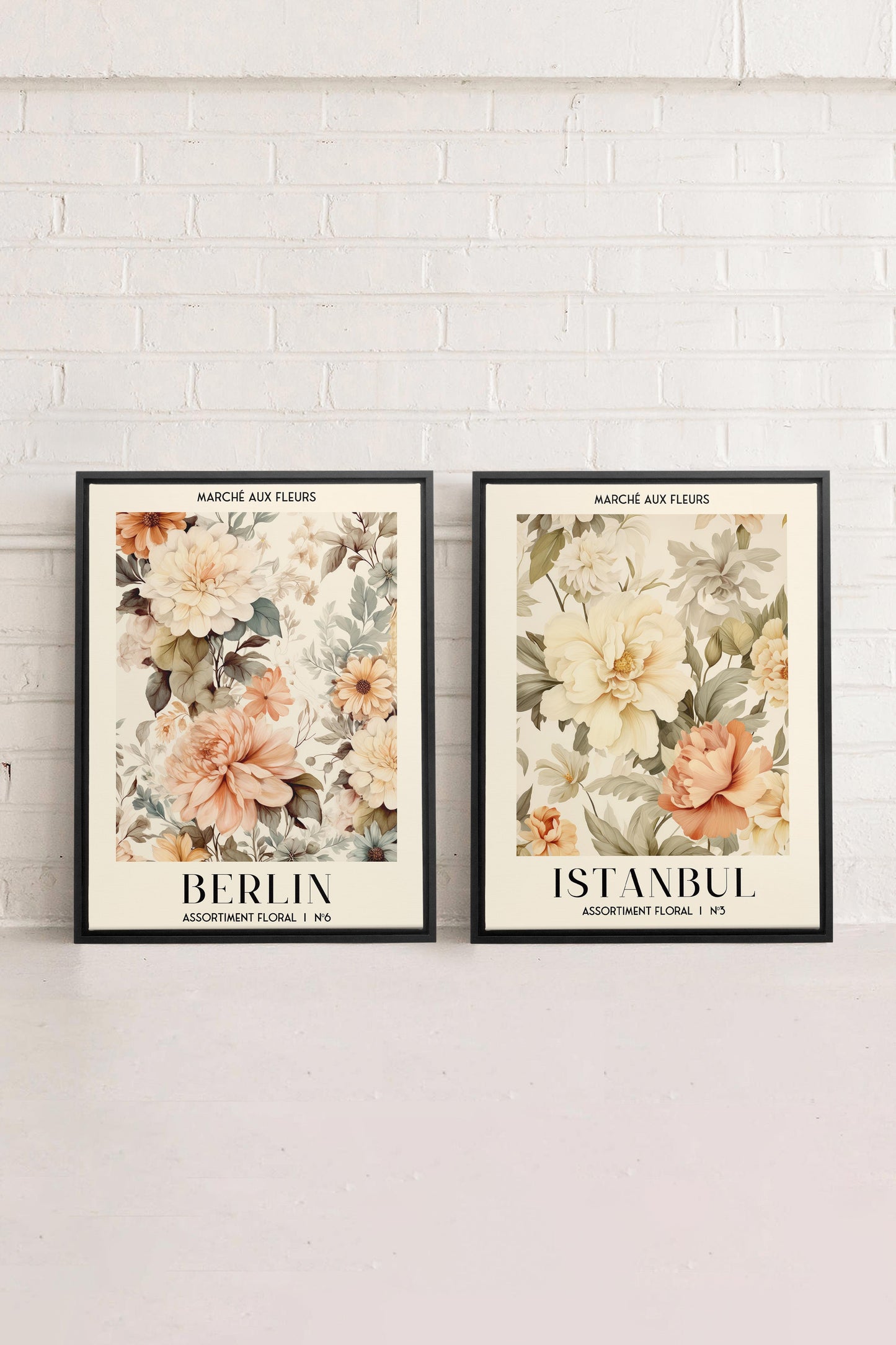 DUO ASSORTIMENT FLORAL (2 Oeuvres sur toile étirée)