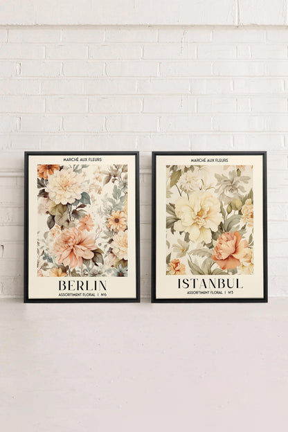 DUO ASSORTIMENT FLORAL (2 Oeuvres sur toile étirée)