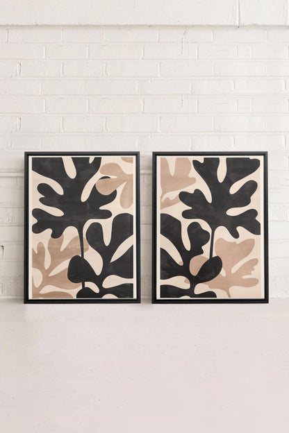 ORGANIC SHADOWS DUO (2 Oeuvres sur toile étirée)