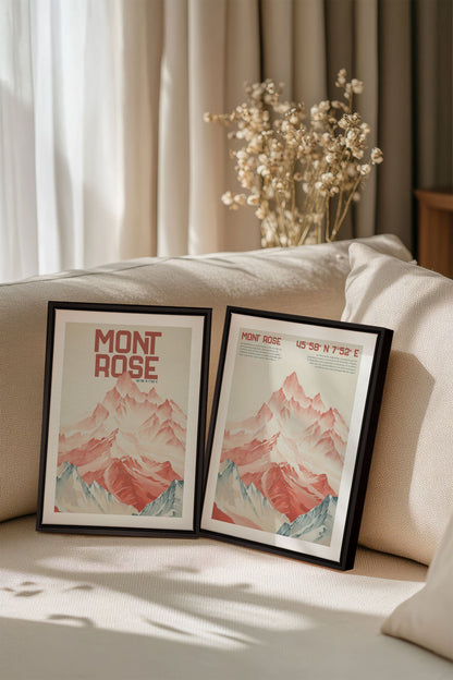 DUO ROSE SUMMIT (2 Oeuvres sur toile étirée)
