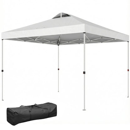 Pop Up Canopy Waterproof Canopy Tent with Carrying Bag for Parties Garden BBQs 9.8' x 9.8', Blue