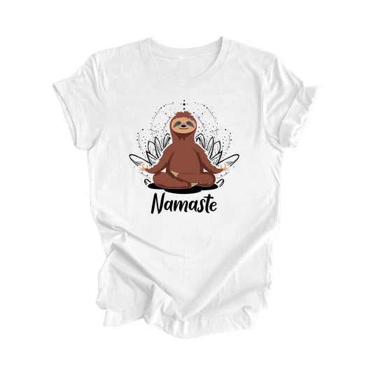 Namaste Sloth - Yoga Gift, Meditation Shirt, Yoga T-shirt, Yoga Lover Gift, Yoga Teacher Shirt, Wellness Shirt, Self Care Shirt - Inspired X