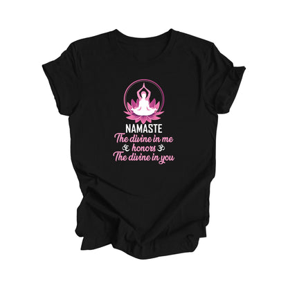 Namaste The Divine In Me Honors The Divine In You - Yoga Gift, Meditation Shirt, Yoga T-shirt, Yoga Lover Gift, Yoga Teacher Shirt, Wellness Shirt, Self Care Shirt - Inspired X