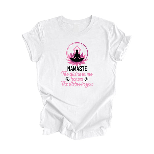 Namaste The Divine In Me Honors The Divine In You - Yoga Gift, Meditation Shirt, Yoga T-shirt, Yoga Lover Gift, Yoga Teacher Shirt, Wellness Shirt, Self Care Shirt - Inspired X