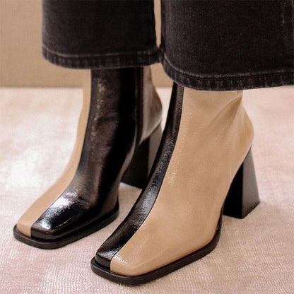 2 Tone Block Boots