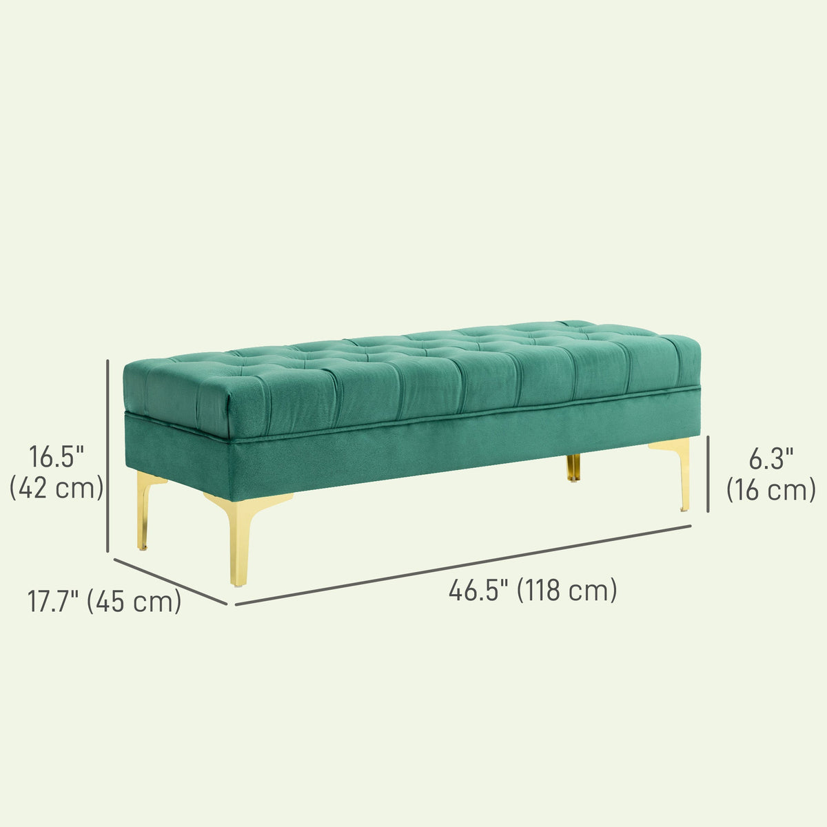 End of Bed Bench, Upholstered Bench, Entryway Shoe Bench with Button Tufted for Living Room, Bedroom, Blue