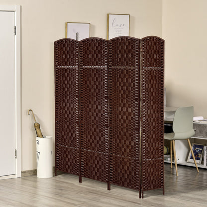 6ft Folding Room Divider, 3 Panel Wall Partition with Wooden Frame for Bedroom, Home Office, Natural