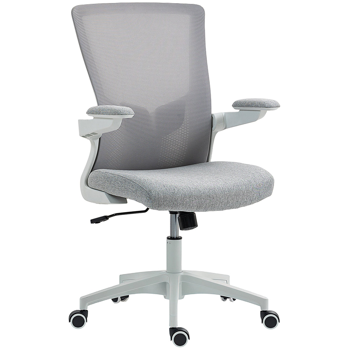 Ergonomic Office Chair, Swivel Desk Chair with Adjustable Lumbar Support, Headrest and Height, Flip-up Armrests, Beige