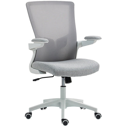 Ergonomic Office Chair, Swivel Desk Chair with Adjustable Lumbar Support, Headrest and Height, Flip-up Armrests, Beige