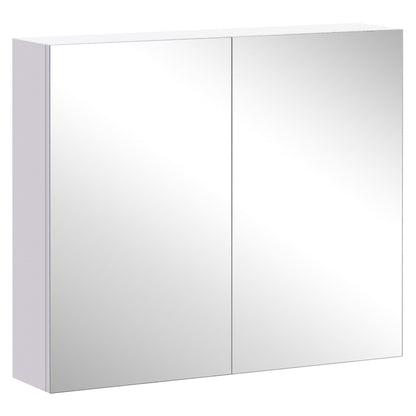 Wall Mount Medicine Cabinet with Mirror, Bathroom Mirror Cabinet Storage Organizer with Adjustable Shelf, Double Door Cupboard, Soft Closing, 23.5" x 29.5", Light Lilac