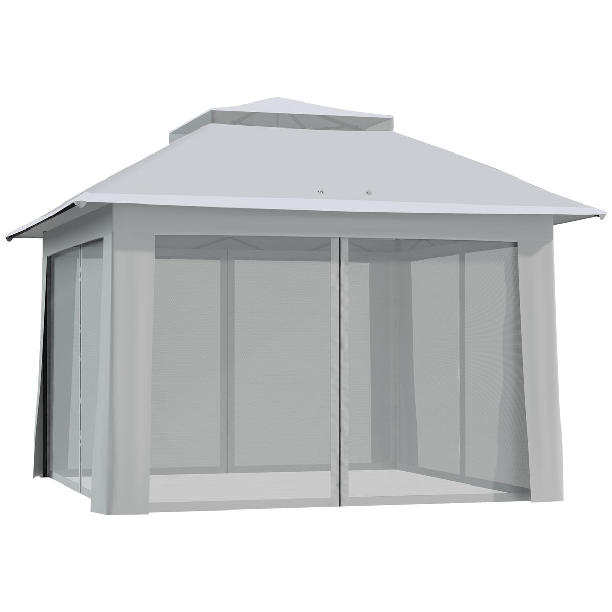 12' x 12' Foldable Pop-up Party Tent Instant Canopy Sun Shade Gazebo Shelter with Steel Frame, Dark Grey