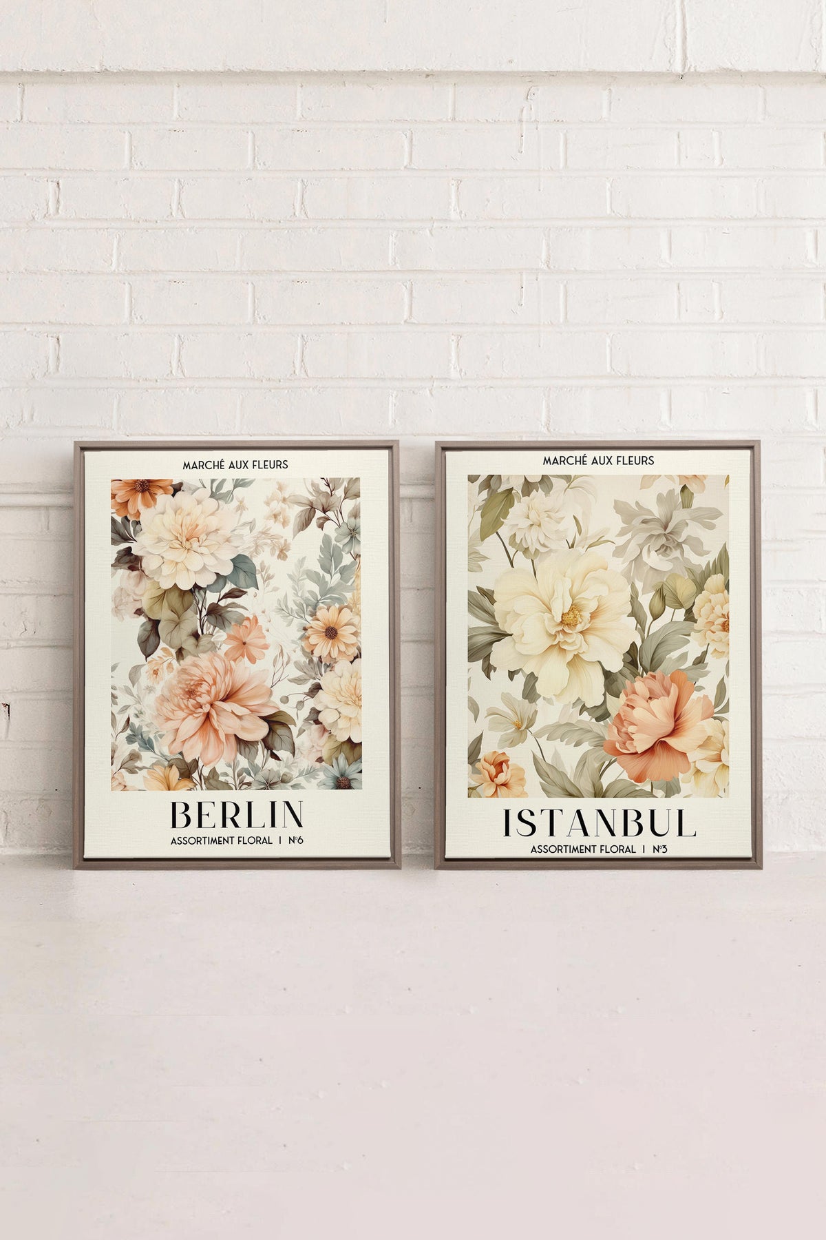 DUO ASSORTIMENT FLORAL (2 Oeuvres sur toile étirée)