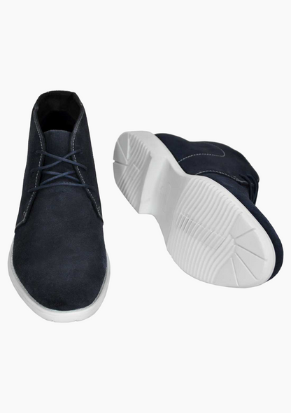 OHM Executive Style Ankle Leather Boots with Plain Toe