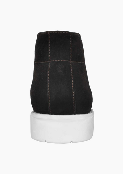 OHM Lifestyle Business Ankle Leather Boots Brown with Laces