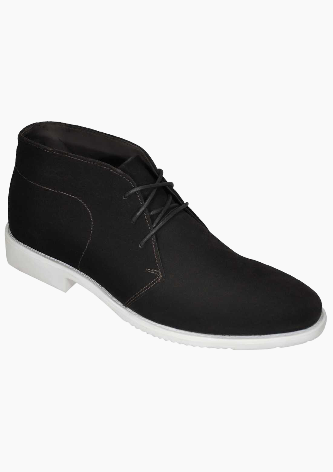 OHM Lifestyle Business Ankle Leather Boots Brown with Laces