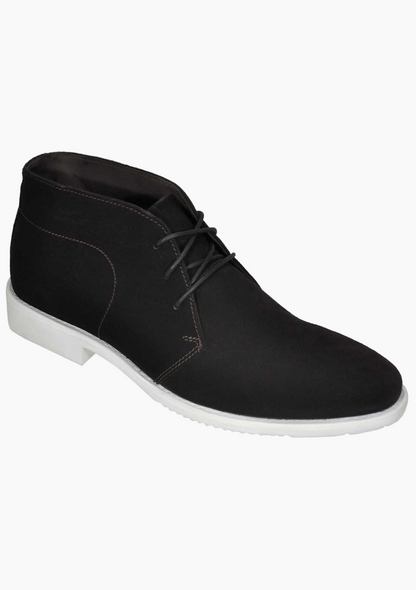 OHM Lifestyle Business Ankle Leather Boots Brown with Laces