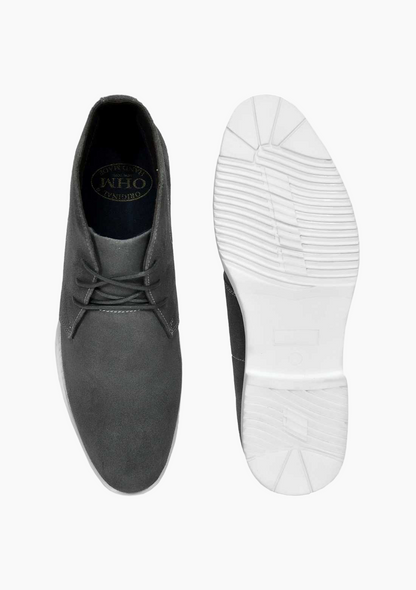 OHM Lifestyle Italian Leather Ankle Boots with Padded Insole