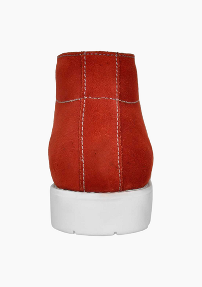 OHM Lifestyle Suede Ankle Leather Boots with White Sole