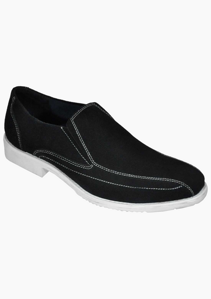 OHM Slip-On Italian Leather Shoes with Perimeter Stitching