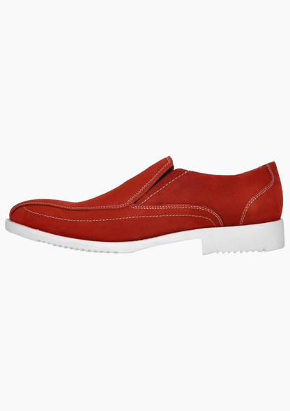 OHM Premium Italian Leather Slip-on Shoes with Stitched Toe