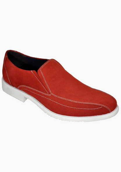 OHM Premium Italian Leather Slip-on Shoes with Stitched Toe
