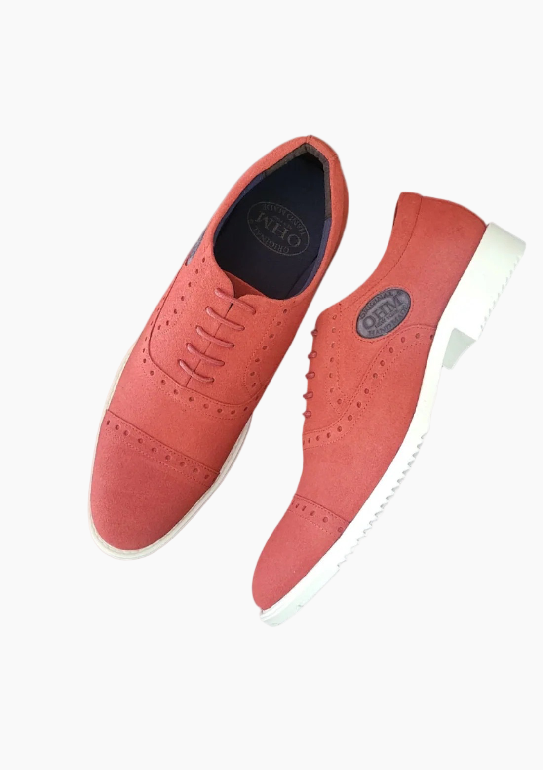 OHM Sporty Oxford Style Leather Shoes with OHM Embossed