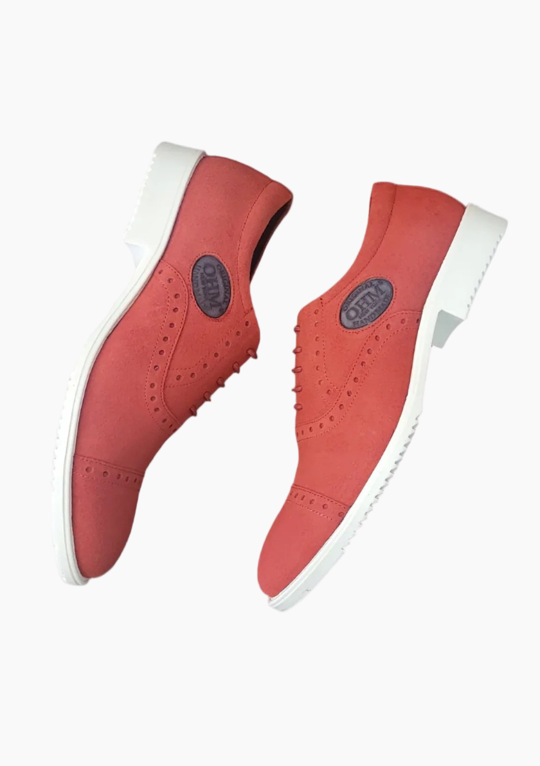 OHM Sporty Oxford Style Leather Shoes with OHM Embossed
