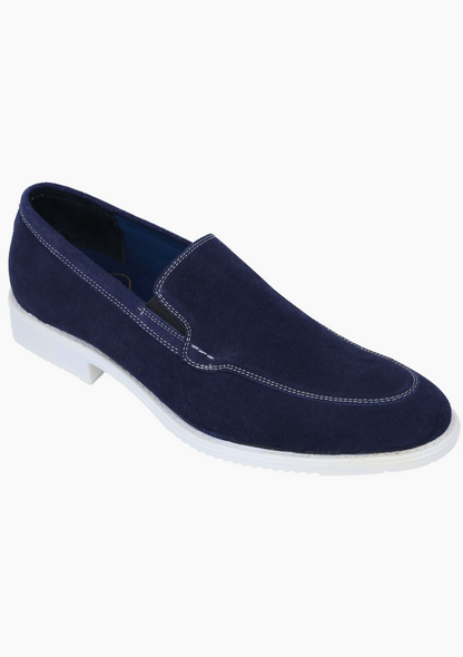 OHM Royal Evening Easy on Easy off Leather Shoes Blue