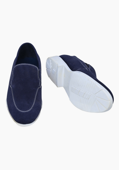OHM Royal Evening Easy on Easy off Leather Shoes Blue