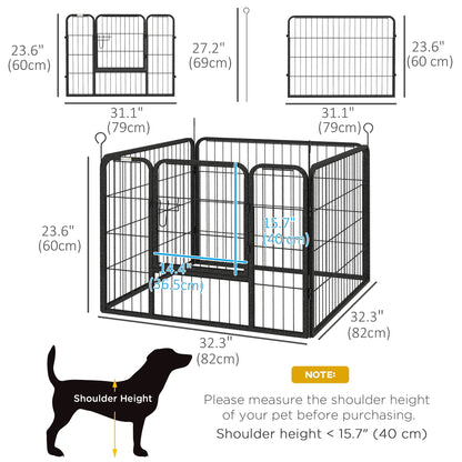 Metal Pet Playpen with Gate Indoor Outdoor for Small Animal