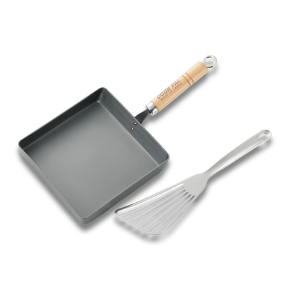 Yoshikawa Cook-Pal Ren Rolled Egg/Omelet  Pan (Large)– Nitrided Carbon Steel, Made in Japan