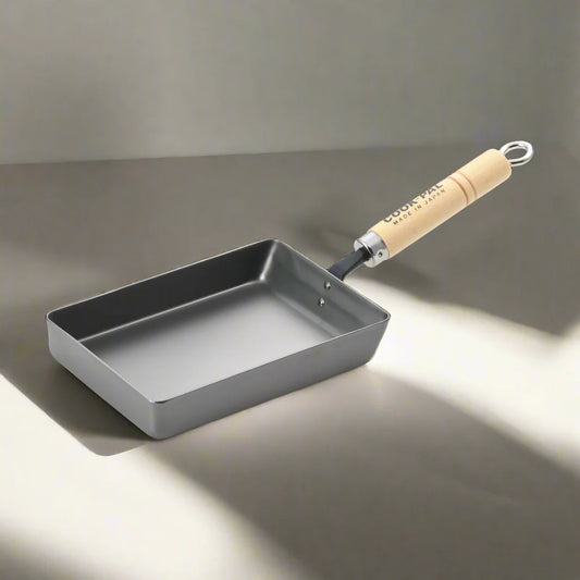 Yoshikawa Cook-Pal Ren Rolled Egg/Omelet  Pan (Medium) – Nitrided Carbon Steel, Made in Japan