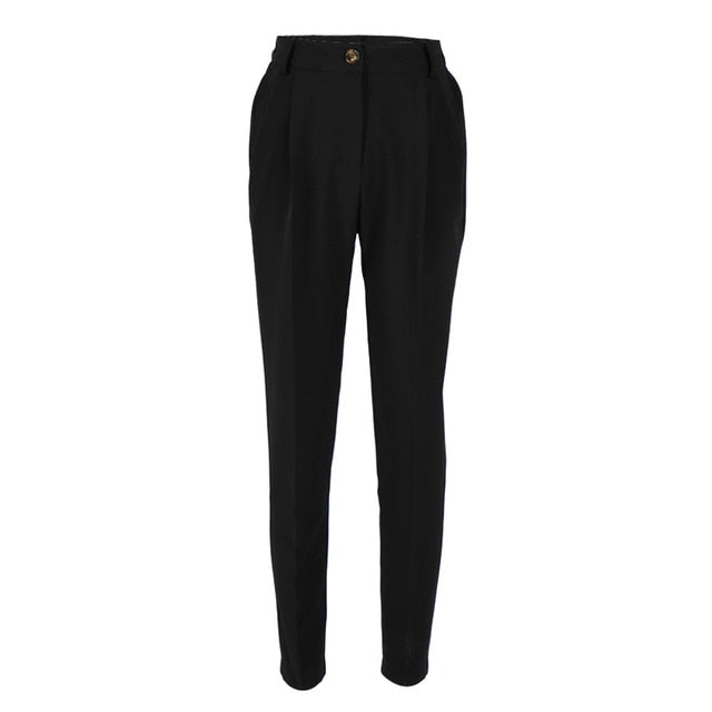 Creased Crop Dress Pants
