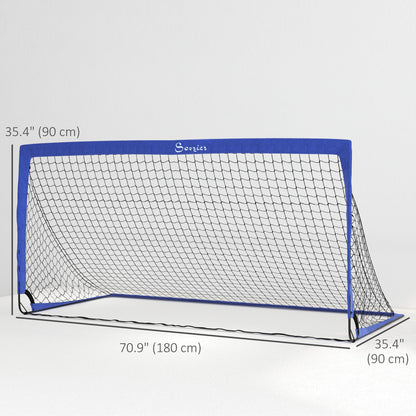 6' x 3' Set of 2 Soccer Nets for Backyard, Portable Soccer Goal for Practice with Carry Bag