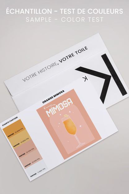 ORANGE MIMOSA, Oeuvre sur toile étirée
