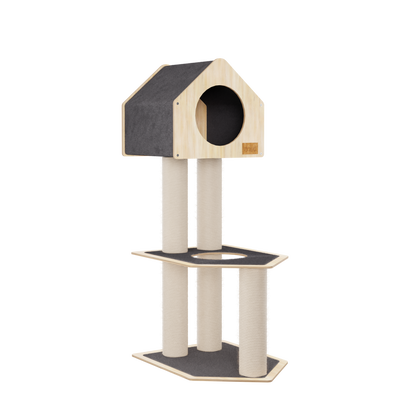 Condo Hideout - 2-Level Deluxe Cat Tree