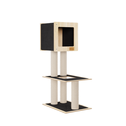 Hut Hideout - 2-Level Deluxe Cat Tree