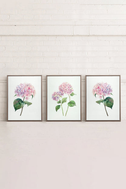 BLOSSOMING TRIO (3 Oeuvres sur toile étirée)