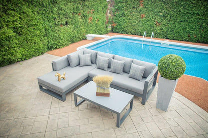 Oasis 3-Piece Aluminum Outdoor Sectional