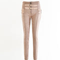 4 Strap Suede Pants