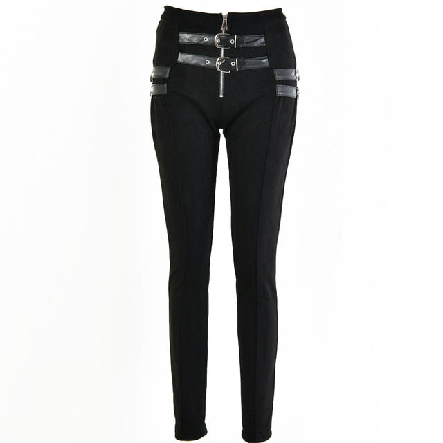 4 Strap Suede Pants