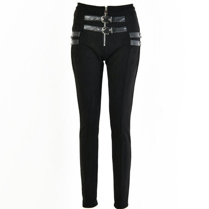 4 Strap Suede Pants