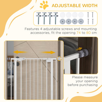 41" Easy Open Indoor Dog Gates for Doorways, House, Stair - Black