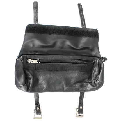 Open Road Double Buckle Small Leather Tool Bag