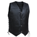 Open Road Men's 10 Pocket Leather Vest