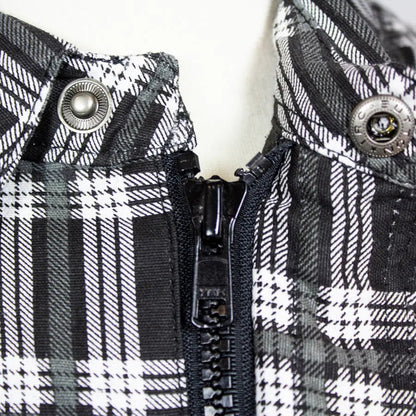 Unik International Men's Plaid Flannel Armored Shirt Jacket